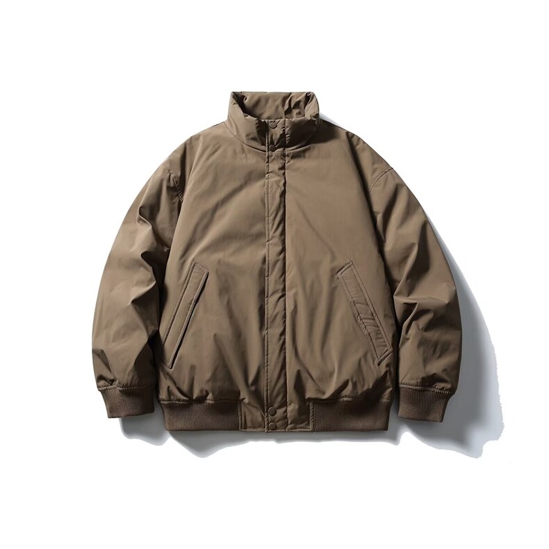 复古纯色简约工装棉衣立领宽松夹克棉衣外套1001-1-MY923-P85,男装夹克,星座1001-1