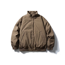 复古纯色简约工装棉衣立领宽松夹克棉衣外套1001-1-MY923-P85，男装夹克，星座1001-1
