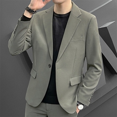 23春季男百搭新款商务正装纯色修身时尚休闲西服外套XF8609P155，男装西服，电商A355（原A415）