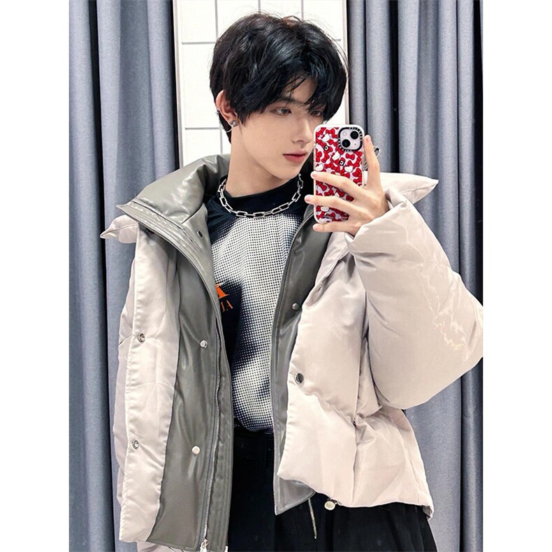 【有货】假两件棉服宽松百搭面包服棉衣外套MY9094特P150,男装棉衣,星座908-1