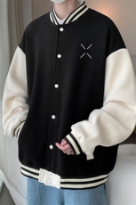 摇粒绒棒球服男大码开衫卫衣男夹克BF86305-P65，男装夹克，电商A040