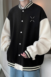 摇粒绒棒球服男大码开衫卫衣男夹克 BF86305-P65图片
