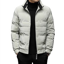 新款休闲羽绒服男立领冬季中年男休闲冬装外套上衣BJY08191-P170，男装羽绒服，电商B212（原钱塘6029）