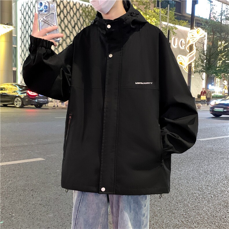 2024春季新款连帽夹克外套男休闲冲锋风衣潮A436-D1206-P65,男装夹克,电商A436