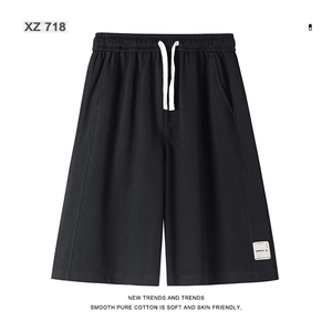 休闲时尚男生夏季宽松弹力五分裤绣标直筒运动短裤 XD1712特批35图片