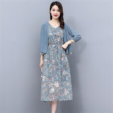 成套搭配女装2022春季新款套装裙子高级感御姐轻熟风两件套连衣裙，女装套装/套裙，琦鑫阁（原依鑫阁）