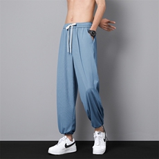 舒适休闲柔软亲肤冰丝束脚一裤两穿透气速干裤1101-特批35，男装休闲裤，星座718-1