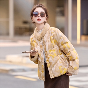 新中式短款羽绒服女2025年冬季新款保暖羽绒外套女图片