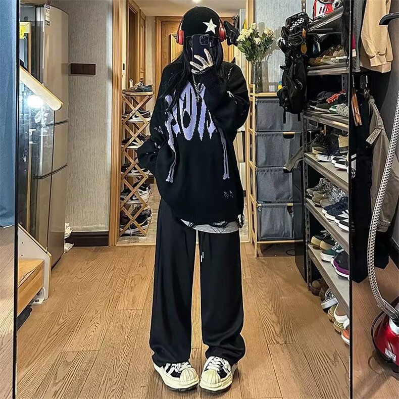 美式复古毛衣外套男ins潮高街宽松休闲情侣鹿皮绒针织衫MY540-P48,男装针织衫/毛衣,星座1008