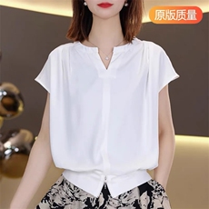 2025百搭时尚仿醋酸面料下摆拉链落肩袖，女装针织衫/毛衣，晨旭羊绒