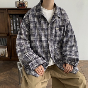 点击率8点 秋季衬衫男宽松长袖上衣D329-QM614-P50控68图片