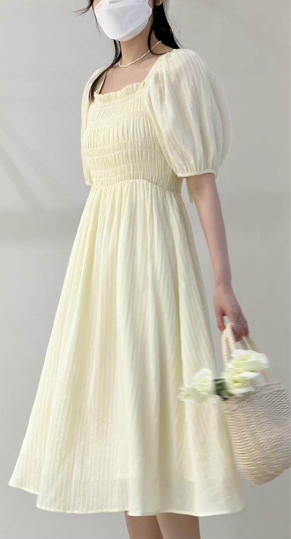 上半身打揽连衣裙，女装连衣裙，Must Bloom绽放