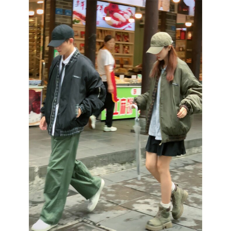 A465-P1082025冬季新款棒球棉服多乐棉男女同款港风棉衣情侣上衣,男装棉衣,星座911