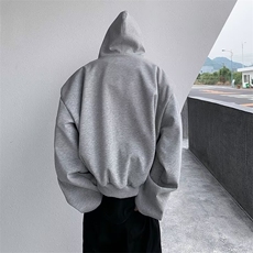 垫肩卫衣开衫男拉链设计感连帽宽松立体层次感外套潮WC400-P46，女装短外套，星座1008
