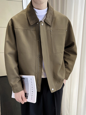 轻熟风高端短款撞色宽松韩版外套风衣夹克男A236-FY8019-P125，男装夹克，电商A236
