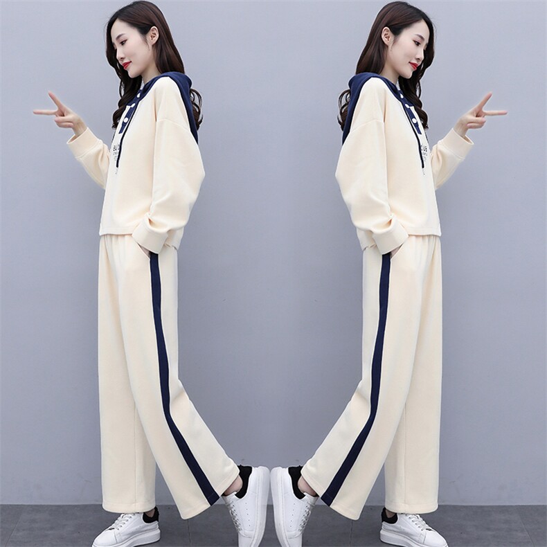 早春季休闲运动套装2025新款减龄气质显瘦春秋阔腿裤两件套女装潮,女装套装/套裙,天丽