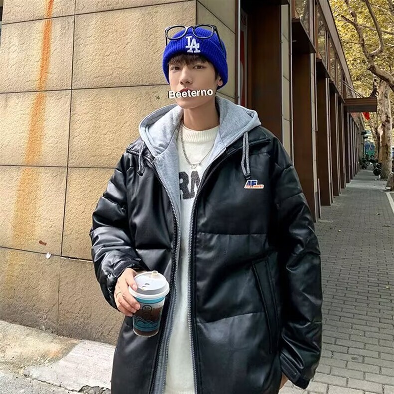 日系皮棉衣时尚原宿百搭气质潮流慵懒文艺简约新款ins流行，男装棉衣，星座506A