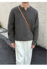 A135-2515男士一粒扣菠萝格毛衣实体店品质超柔超糯P78控119，男装针织衫/毛衣，电商A135（原星座819）