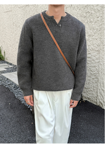 A135-2515男士一粒扣菠萝格毛衣 实体店品质 超柔超糯P78控119图片