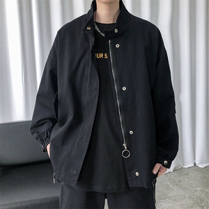 现货水洗棉立领夹克日系宽松工装休闲外套A114- P90图片