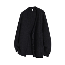 情侣款时尚潮流开衫毛衣痞帅宽松文艺百搭复古慵懒风毛衣HY601P55，男装针织衫/毛衣，电商A102B