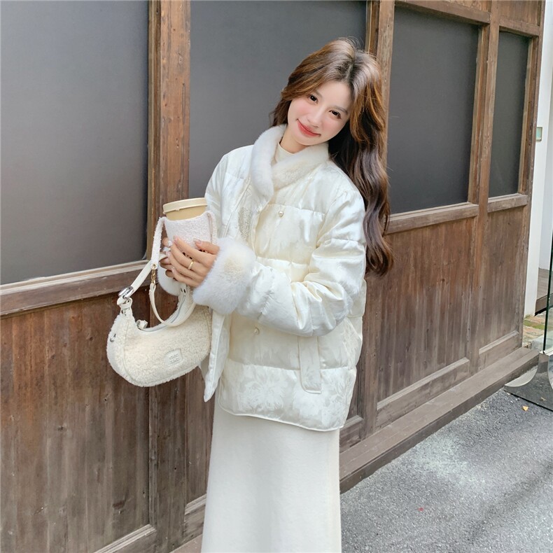 2025D冬季羽绒服新中式短款50白鸭绒RF2C290-7801#-P295-K399,女装羽绒服,2C290