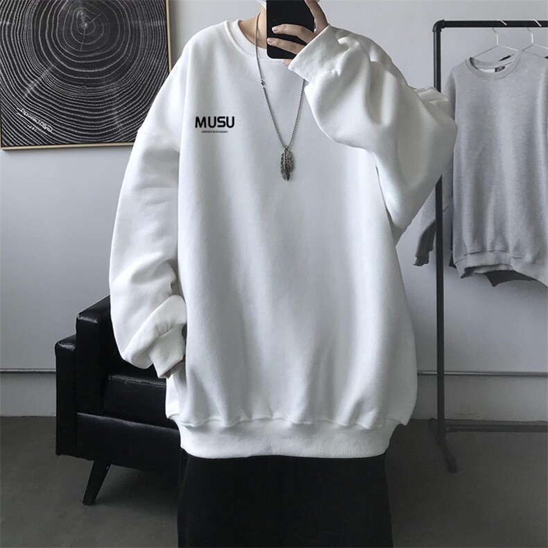 W35字母印花圆领秋新卫衣外套大码宽松男女学生外衣纯色新情侣潮，女装短外套，星座115A(原星座507）