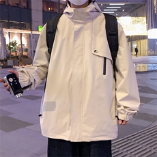 新款连帽冲锋衣夹克男港风潮流宽松休闲外套JK2302-P68，男装夹克，星座717