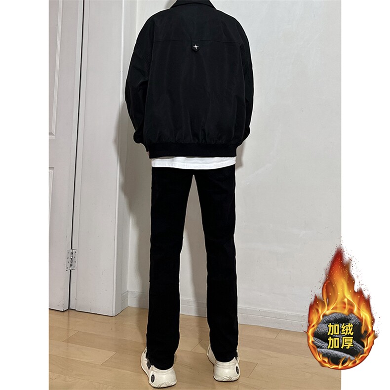 B221美式ins高街加绒加厚牛仔裤LK23010-P60控78加绒P70控98,男装牛仔裤,电商B221