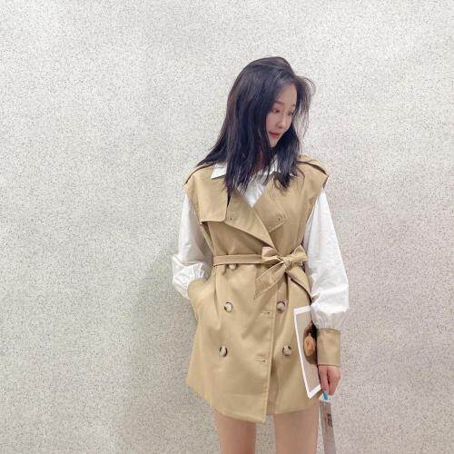 2021秋季新款衬衣马甲两件套韩版S-L现货，女装马夹，Jarmore隽末