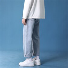 秋冬季新款蒙马特牛仔裤宽松休闲男女长裤X715K002-P50控78，男装牛仔裤，星座715