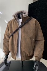-双色貂毛座山雕PU皮棉衣老钱风加厚冬季外套男装S534-特P98，男装棉衣，电商A233-1