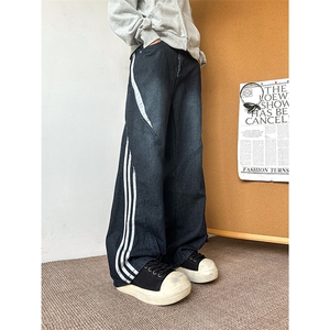 【场景图】903-AK96-特P55【89】S-3XL条纹牛仔裤！1