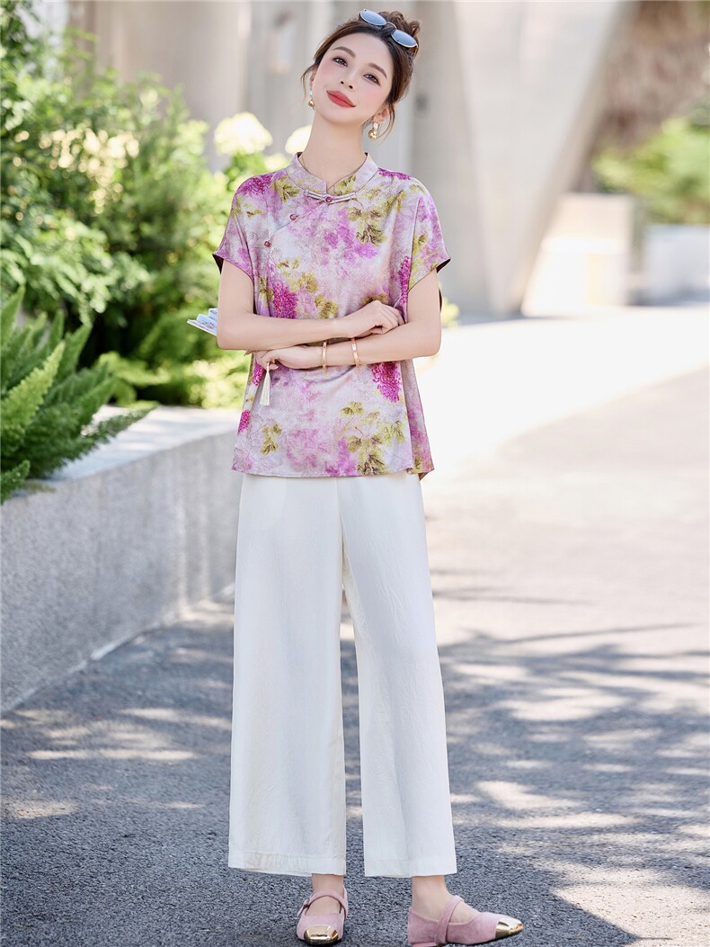 新中式国风套装女2025夏日新款独特漂亮高级感大方得体穿搭一整套,女装套装/套裙,曼琳思菲