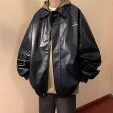 春季新款美式男外套夹克仿皮皮衣潮牌新款W9216P63，男装夹克，星座1116-2