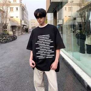 春夏新款重磅纯棉字母满印高街短袖 M~5XL XZ604-DT220-P25控39图片