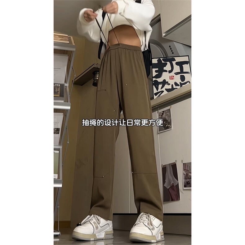 抖音2026春季美式伐木裤男垂感休闲西裤A423P55控78,男装西裤,电商A309