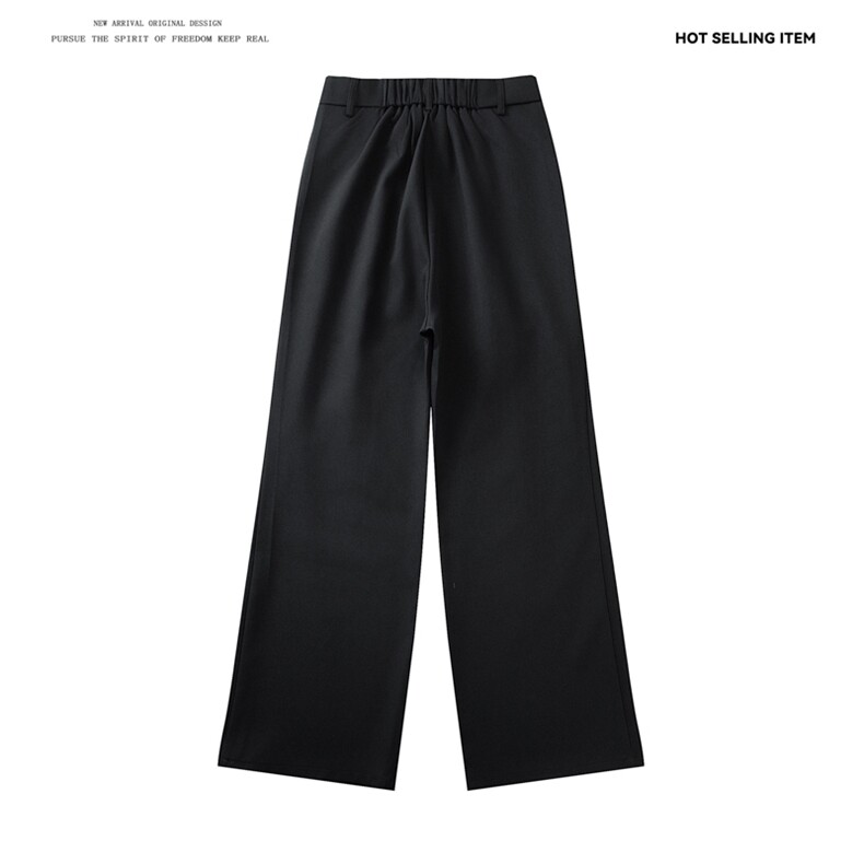 得物平铺图高级感cleanfit黑色西裤504-K227-P55控78,男装西裤,星座504