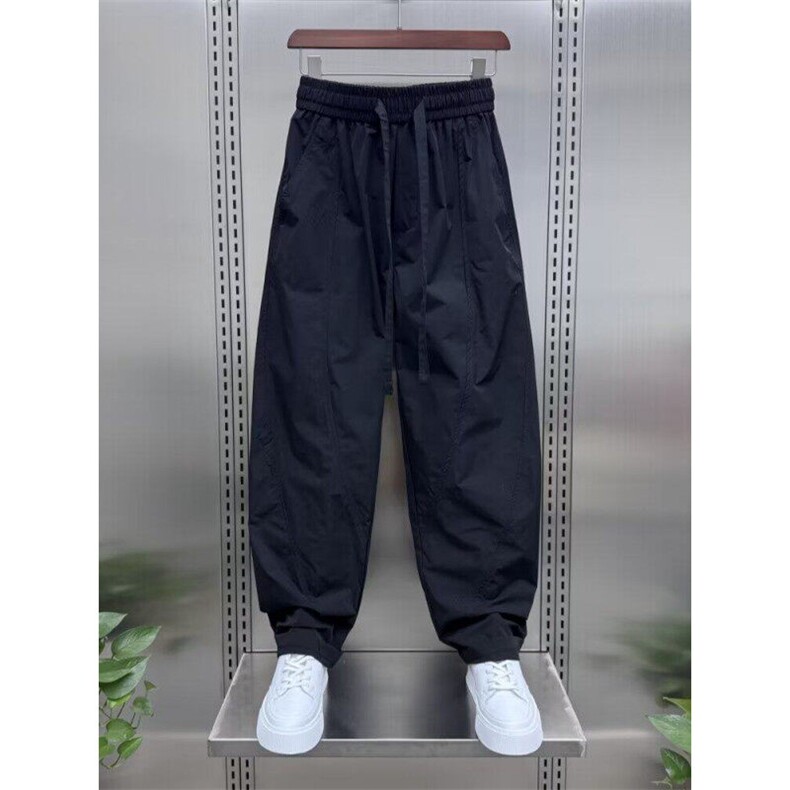 W10069-P43网图现货慵懒时尚简约潮流文艺冰丝弯刀休闲裤薄款,男装休闲裤,星座1608-2