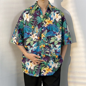 夏威夷风三亚泰旅游短袖花衬衫男海南岛休闲沙滩服CS5126特批25图片