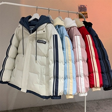 现货抖音得物供视频三防加厚羽绒假两件连帽棉衣外套棉服MY8082，男装棉衣，电商A486