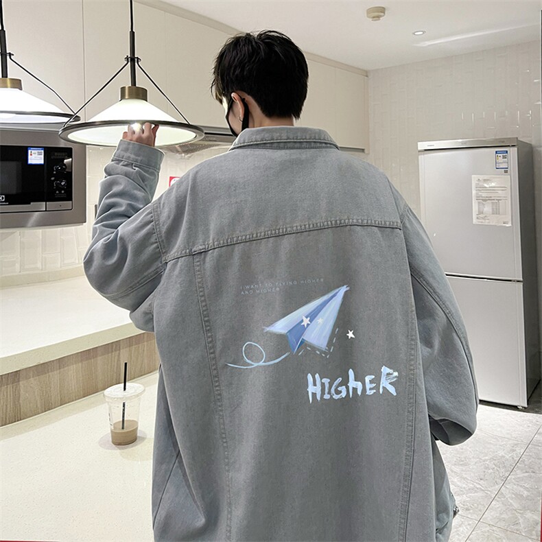 牛仔夹克男大码牛仔外套男茄克 NJ77270-P60加绒款-P75图片