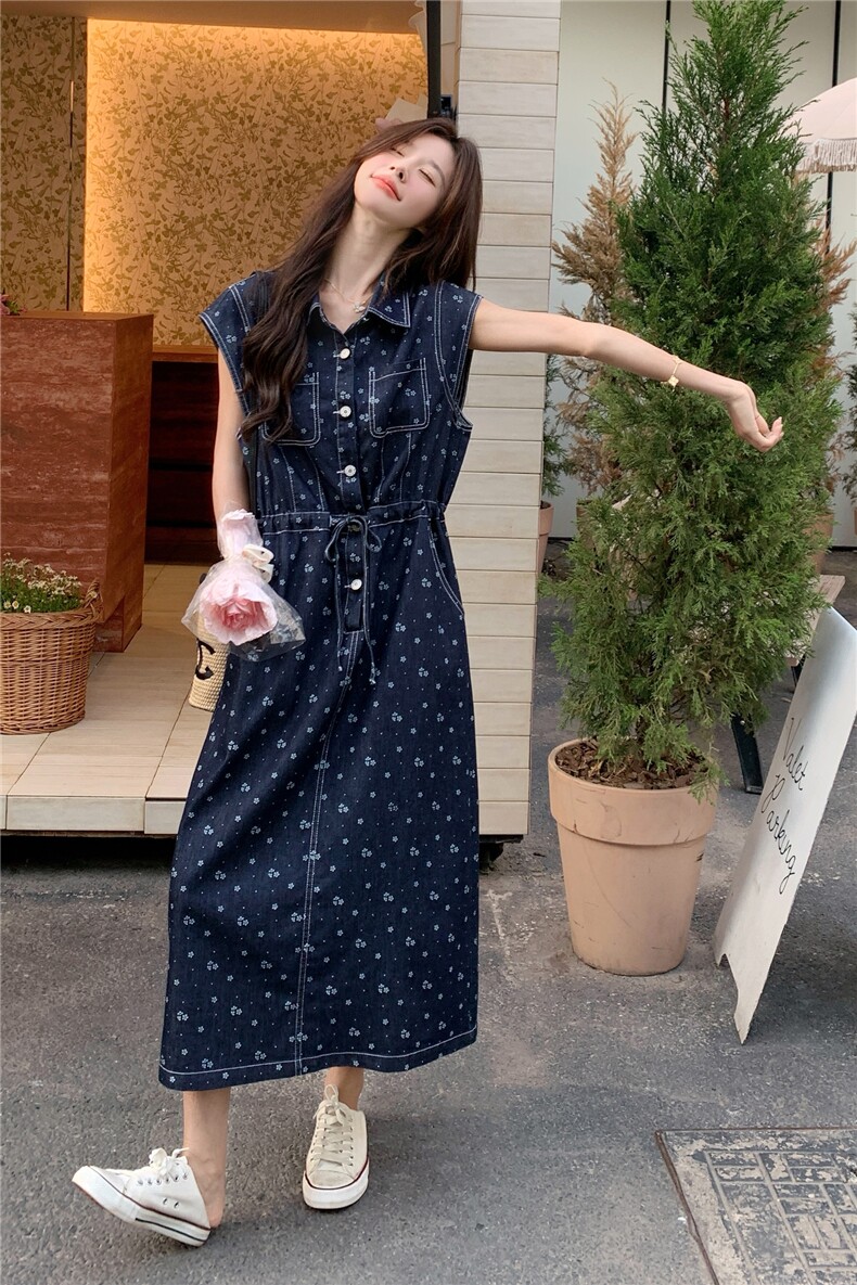 短袖牛仔连衣裙女2025夏季新款女装裙子,女装连衣裙,慧尚依恋
