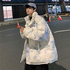 冬季迷彩扎染贴标新标白鸭绒羽绒服A247-YR106特批P195控298，男装羽绒服，电商A247