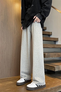 8XL-M 特大码糯米裤男垂感直筒宽松休闲羊绒裤子K995P55控78图片