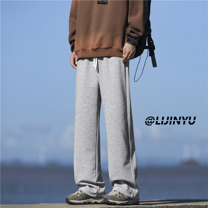 裤子男款秋季潮牌宽卫裤百搭垂感百搭休闲运动裤WK80-1常规特批25，男装休闲裤，星座718-1