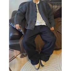 JY338-P62油画和平鸽开衫毛衣冬宽松休闲长袖针织上衣网图，男装针织衫/毛衣，星座1501-3