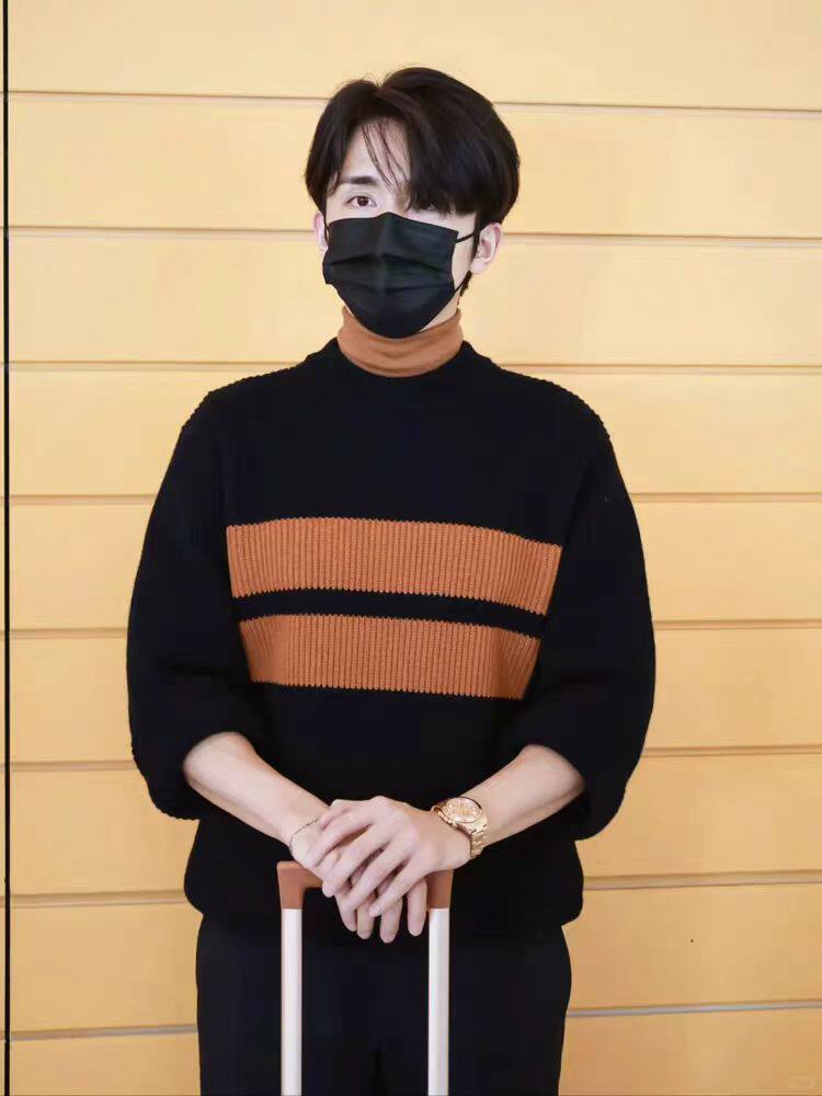 2025年秋季青春流行圆领长袖套头羊毛衫，男装羊毛衫，圣强羊绒