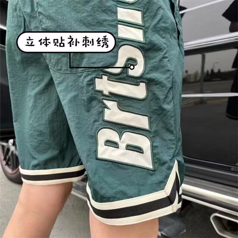 夏季新品运动宽松百搭休闲短裤男士刺绣薄款外穿直筒沙滩五分中裤,男装休闲裤,星座506A