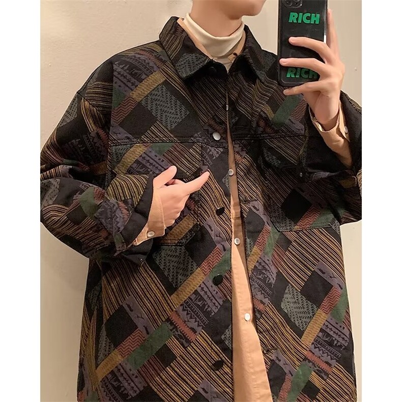 慵懒翻领标准夹克潮流秋冬潮青春流行ins长袖D00020P63,男装夹克,星座1116-2